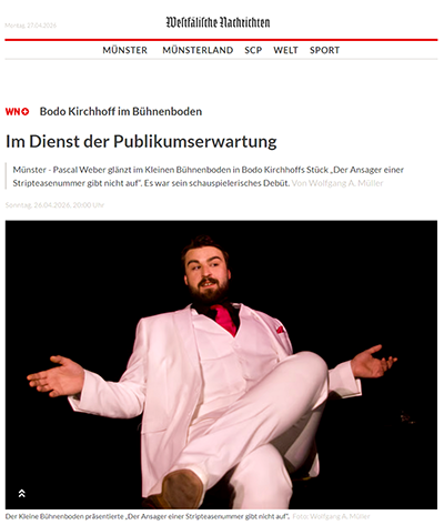 WN Screenshot DER ANSAGER EINER STRIPTEASENUMMER GIBT NICHT AUF mit Pascal Weber (Debüt)