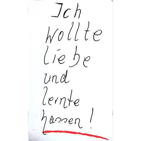 ICH WOLLTE LIEBE UND LERNTE HASSEN –Theaterstück nach dem Roman von Fritz Mertens. Kammertheater Der Kleine Bühnenboden, Münster - Spielzeit 2024 / 2025