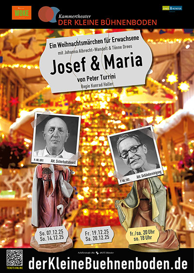 Plakat: JOSEF & MARIA von Peter Turrini. Der Kleine Bühnenboden 2025